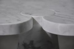 Angelo Mangiarotti Carrara Marble Side Table by Angelo Mangiarotti for Skipper Italy 1970s - 4157315