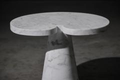 Angelo Mangiarotti Carrara Marble Side Table by Angelo Mangiarotti for Skipper Italy 1970s - 4157317