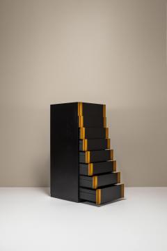 Angelo Mangiarotti Chest Of Drawers L12 In Walnut And Wood By Angelo Mangiarotti Italy 1970s - 3429714