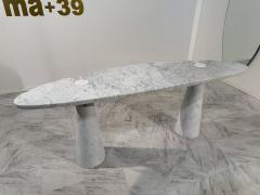 Angelo Mangiarotti Console Table in White Marble Italy 1970s - 4314142