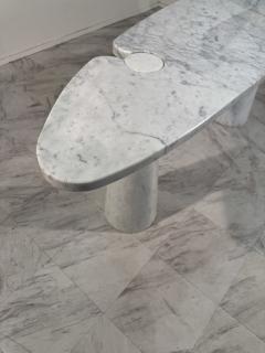Angelo Mangiarotti Console Table in White Marble Italy 1970s - 4314143