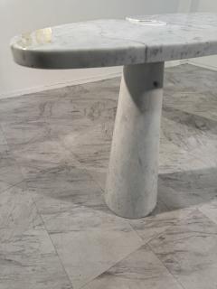 Angelo Mangiarotti Console Table in White Marble Italy 1970s - 4314144