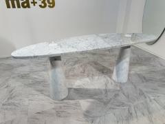 Angelo Mangiarotti Console Table in White Marble Italy 1970s - 4314149