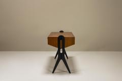 Angelo Mangiarotti Desk In Teak In The Style Of Angelo Mangiarotti Italy 1950s - 3364325