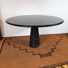 Angelo Mangiarotti Eros Round Table by Angelo Mangiarotti in Black Marquina Marble Italy 1970s - 1260106