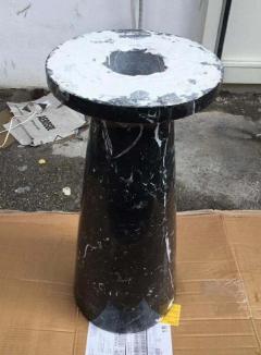 Angelo Mangiarotti Eros Round Table by Angelo Mangiarotti in Black Marquina Marble Italy 1970s - 1260120