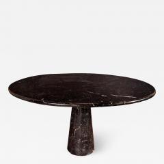 Angelo Mangiarotti Eros Round Table by Angelo Mangiarotti in Black Marquina Marble Italy 1970s - 1262642