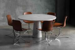 Angelo Mangiarotti Eros White Marble Dining Table by Angelo Mangiarotti for Skipper Italy 1970s - 4743805