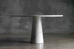 Angelo Mangiarotti Eros White Marble Dining Table by Angelo Mangiarotti for Skipper Italy 1970s - 4743842
