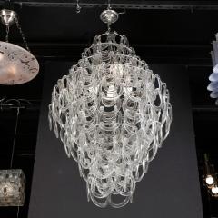 Angelo Mangiarotti Handblown Murano Glass Giogali Link Chandelier by Mangiarotti for Vistosi - 2809325