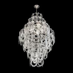 Angelo Mangiarotti Handblown Murano Glass Giogali Link Chandelier by Mangiarotti for Vistosi - 2809333