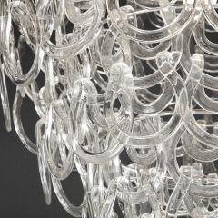 Angelo Mangiarotti Handblown Murano Glass Giogali Link Chandelier by Mangiarotti for Vistosi - 2809459