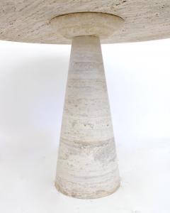 Angelo Mangiarotti ITALIAN ROUND TRAVERTINE MARBLE DINING TABLE IN THE STYLE OF ANGELO MANGIAROTTI - 2014233