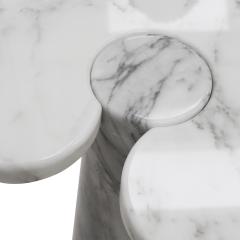 Angelo Mangiarotti Italian Eros Carrara Marble Side Tables by Angelo Mangiarotti for Skipper 1970  - 3981126