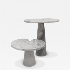 Angelo Mangiarotti Italian Eros Carrara Marble Side Tables by Angelo Mangiarotti for Skipper 1970  - 3981735