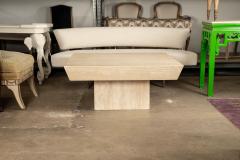 Angelo Mangiarotti Italian Modern Travertine Coffee Table Attributed To Angelo Mangiarotti - 4487458