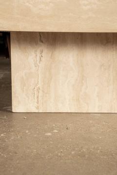 Angelo Mangiarotti Italian Modern Travertine Coffee Table Attributed To Angelo Mangiarotti - 4487463