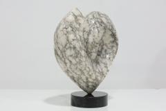 Angelo Mangiarotti Large Mounted Abstract Black and White Marble Sculpture signed Ray G 1983 - 3121130