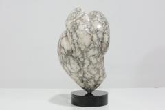 Angelo Mangiarotti Large Mounted Abstract Black and White Marble Sculpture signed Ray G 1983 - 3121131