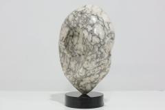 Angelo Mangiarotti Large Mounted Abstract Black and White Marble Sculpture signed Ray G 1983 - 3121134