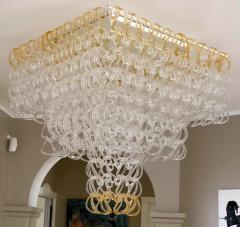 Angelo Mangiarotti Large Murano Glass Giogali Chandelier Angelo Mangiarotti style - 1221178