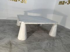 Angelo Mangiarotti Mangiarotti Eros Square Carrara Marble Coffee Table Italy 1970s - 3456489