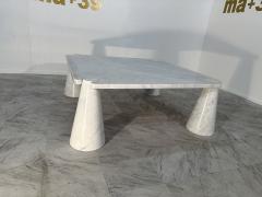 Angelo Mangiarotti Mangiarotti Eros Square Carrara Marble Coffee Table Italy 1970s - 3456490