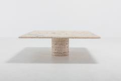 Angelo Mangiarotti Mangiarotti Square Travertine Coffee table for Up Up 1970s - 1006646