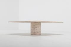 Angelo Mangiarotti Mangiarotti Square Travertine Coffee table for Up Up 1970s - 1006647