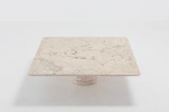 Angelo Mangiarotti Mangiarotti Square Travertine Coffee table for Up Up 1970s - 1006648