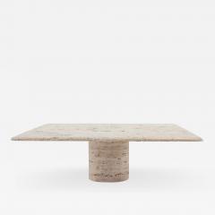 Angelo Mangiarotti Mangiarotti Square Travertine Coffee table for Up Up 1970s - 1007072