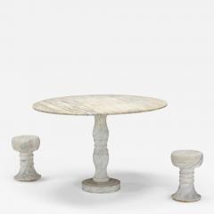 Angelo Mangiarotti Mangiarotti Style Carrara Marble Garden Dining Set 1950s - 2190134