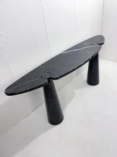 Angelo Mangiarotti Mid Century Eros Black Marble Console Table by Angelo Mangiarotti - 2928002