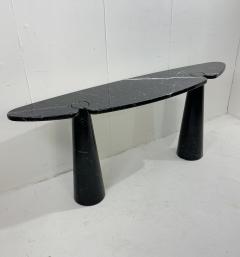 Angelo Mangiarotti Mid Century Eros Black Marble Console Table by Angelo Mangiarotti - 2928003