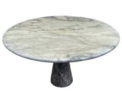 Angelo Mangiarotti Mid Century Italian Modern Angelo Mangiarotti Round Marble Dining Table 1972 - 2058949