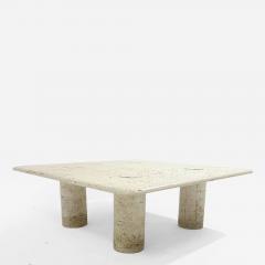 Angelo Mangiarotti Mid Century Modern Travertine Coffee Table by Angelo Mangiarotti - 2721006