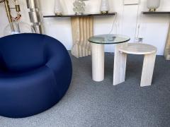 Angelo Mangiarotti Mid Century Modern Travertine Sculpture Gueridon Table Italy 1980s - 2818606