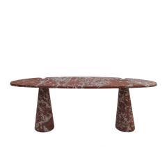 Angelo Mangiarotti Midcentury Angelo Mangiarotti Italian Eros Console Coral Red Marble for Skipper - 3324610