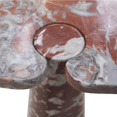 Angelo Mangiarotti Midcentury Angelo Mangiarotti Italian Eros Console Coral Red Marble for Skipper - 3324615