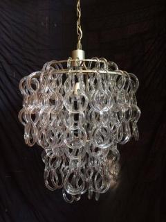 Angelo Mangiarotti Original Giogali Chandelier by Angelo Mangiarotti Vistosi Murano 1970s - 671003