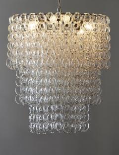 Angelo Mangiarotti Oval Glass Chandelier by Angelo Mangiarotti for Vistosi - 4743264