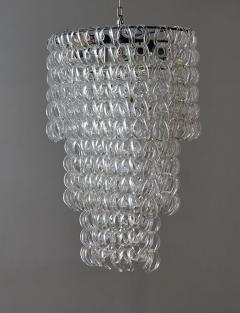Angelo Mangiarotti Oval Glass Chandelier by Angelo Mangiarotti for Vistosi - 4743323