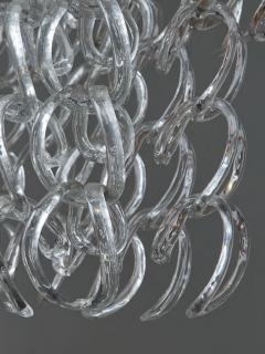Angelo Mangiarotti Oval Glass Chandelier by Angelo Mangiarotti for Vistosi - 4743324