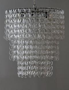 Angelo Mangiarotti Oval Glass Chandelier by Angelo Mangiarotti for Vistosi - 4743327