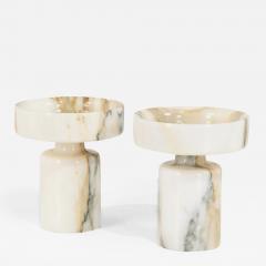 Angelo Mangiarotti Pair of Angelo Mangiarotti Marble Vases - 2701908