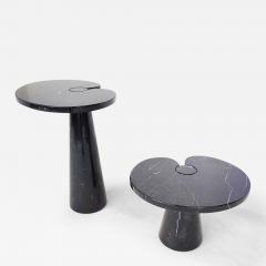 Angelo Mangiarotti Pair of Black Eros Marble Side Tables by Angelo Mangiarotti - 3098253