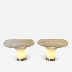 Angelo Mangiarotti Pair of Lesbo Lamps Murano Glass by Angelo Mangiarotti for Artemide Italy 1970 - 3089197
