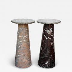 Angelo Mangiarotti Pair of Marble Side Tables Italy 1980s - 4412832
