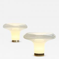 Angelo Mangiarotti Pair of Mid Century Murano Glass Lesbo Table Lamps by Angelo Mangiarotti - 2534603