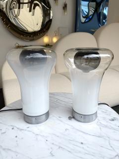 Angelo Mangiarotti Pair of Saffo Lamps Murano Glass by Angelo Mangiarotti for Artemide Italy 1970 - 2074076